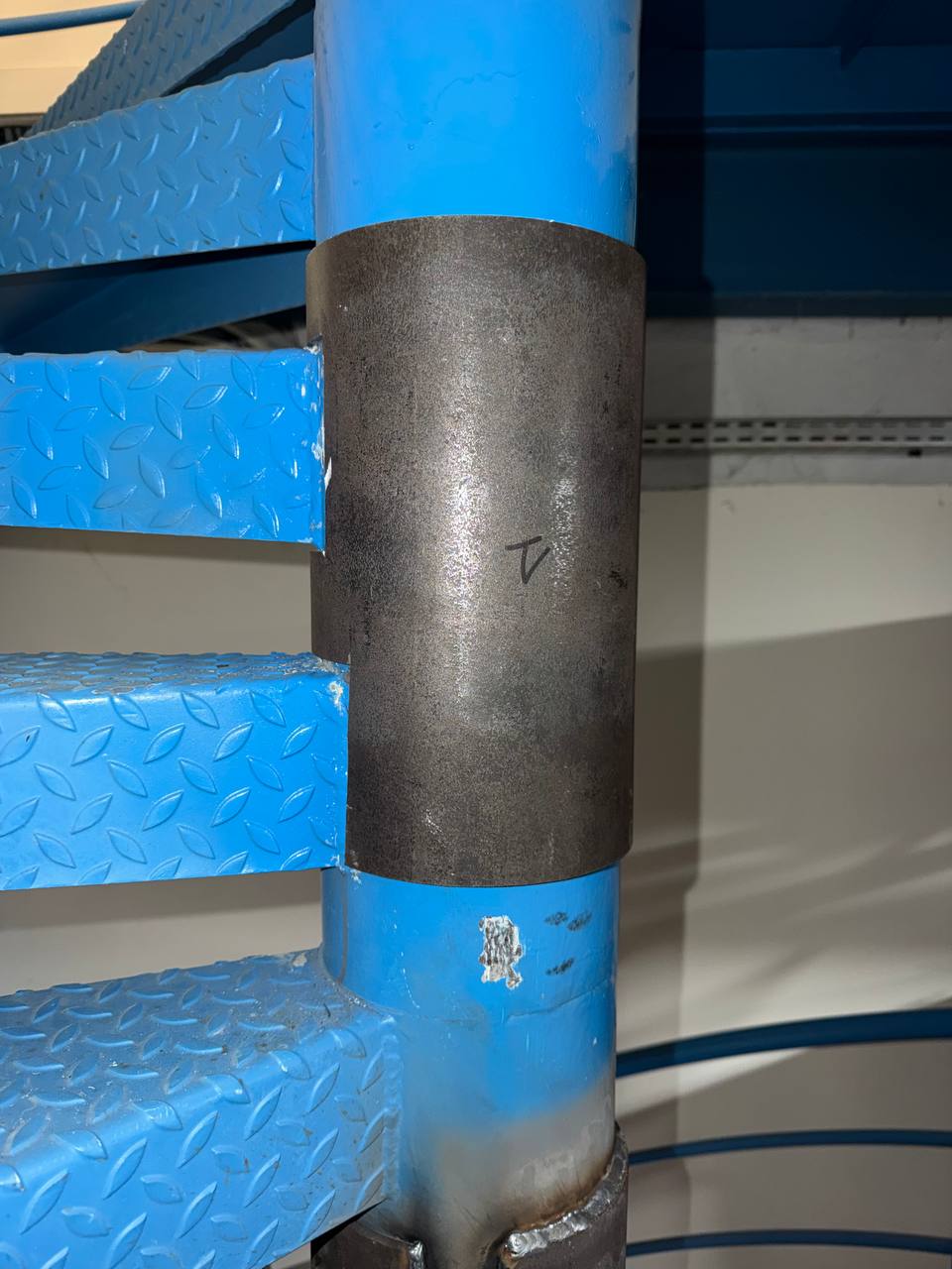 Manchon de renfort posé – état brut avant soudure